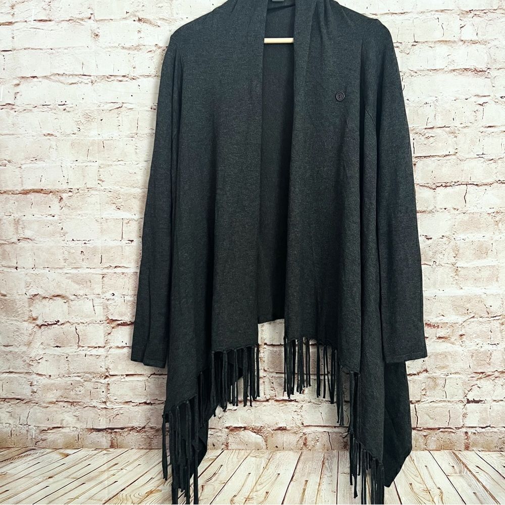 Chelsea & Theodore fringe cardigan sweater - Picture 3 of 6